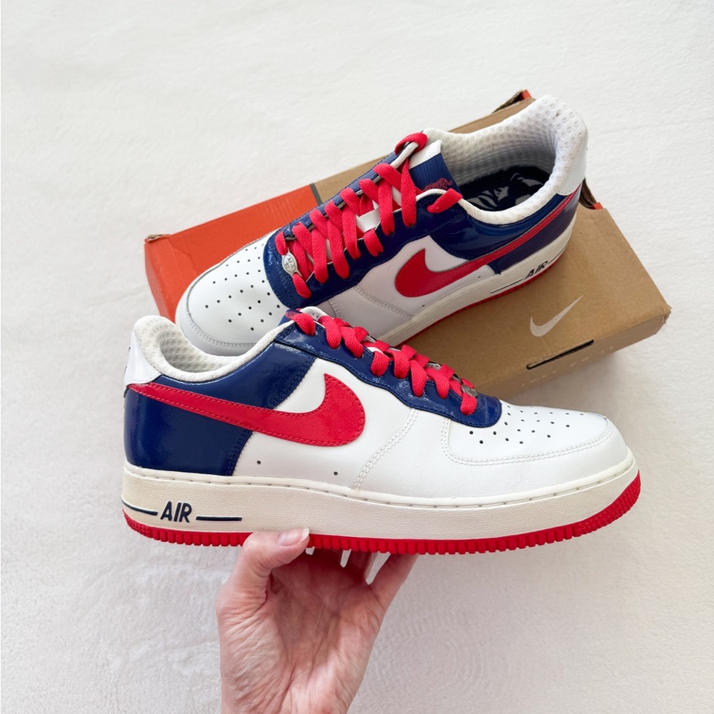 Nike Air Force 1 Premium World Cup South Korea White Red Blue Mens 9.5 Sneakers
